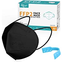 KKmier Mascarillas FFP2- Mascarilla FFP2 Homologada (30 Pack) eficiencia del filtro ≥95%- Máscaras con Certificado CE
